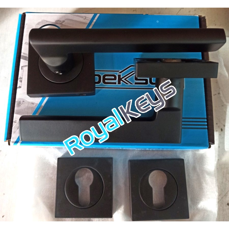 Jual Handel Gagang Pintu Kayu Dekson Dekkson LHR 5028 AZ Black Hitam