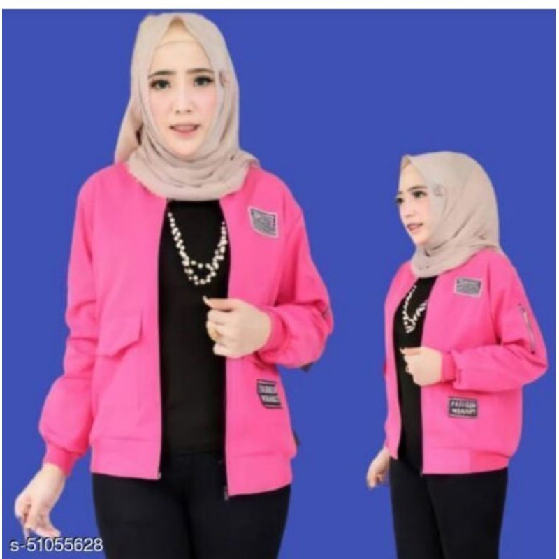 Jaket wanita bomber pink Guter_junge-Pink