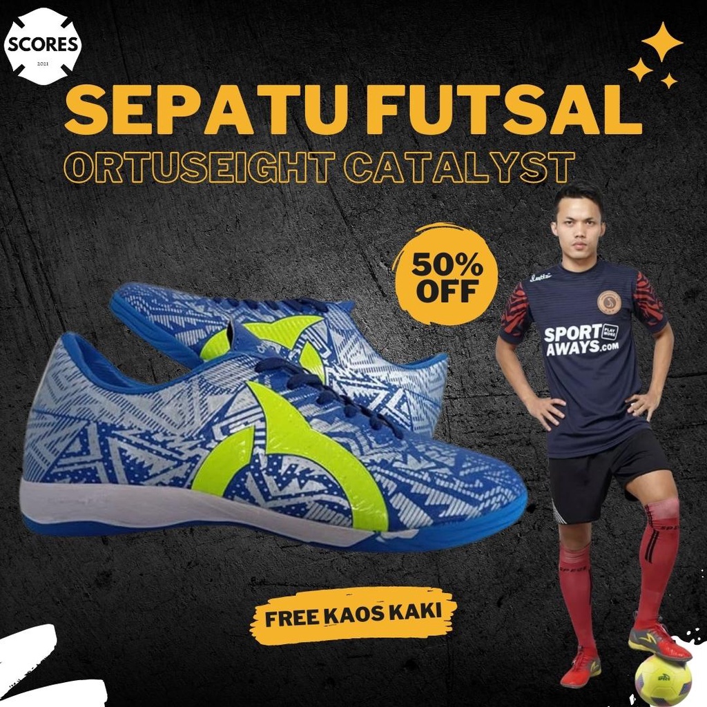 Sepatu Futsal Putsal Pria Ortus Ortuseight Catalyst Volt FG Liberte Jogosala Rampage Kualitas Premiu