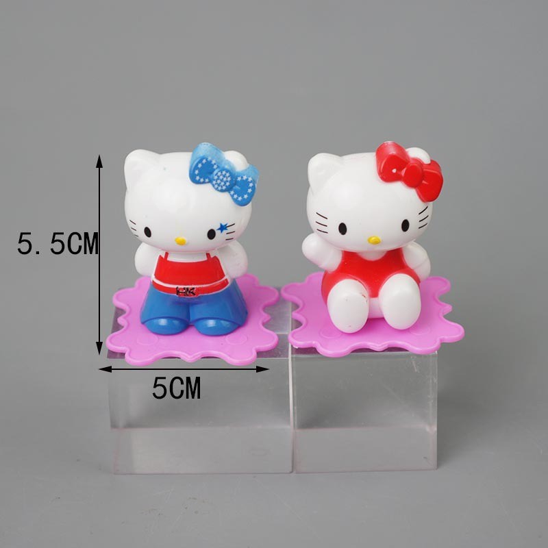 6pcs / Set Mainan Action Figure Model Hello Kitty Untuk Dekorasi Kue