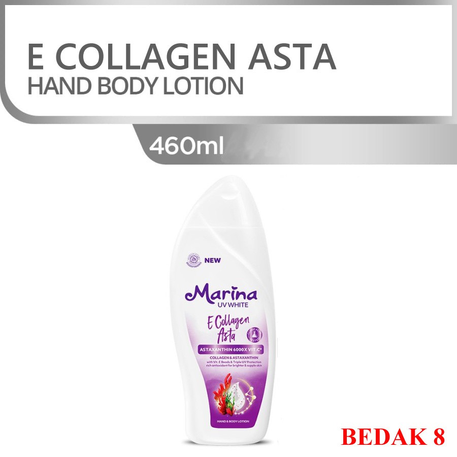 Marina Hand &amp; Body Lotion UV White 460 ml - E Collagen Asta