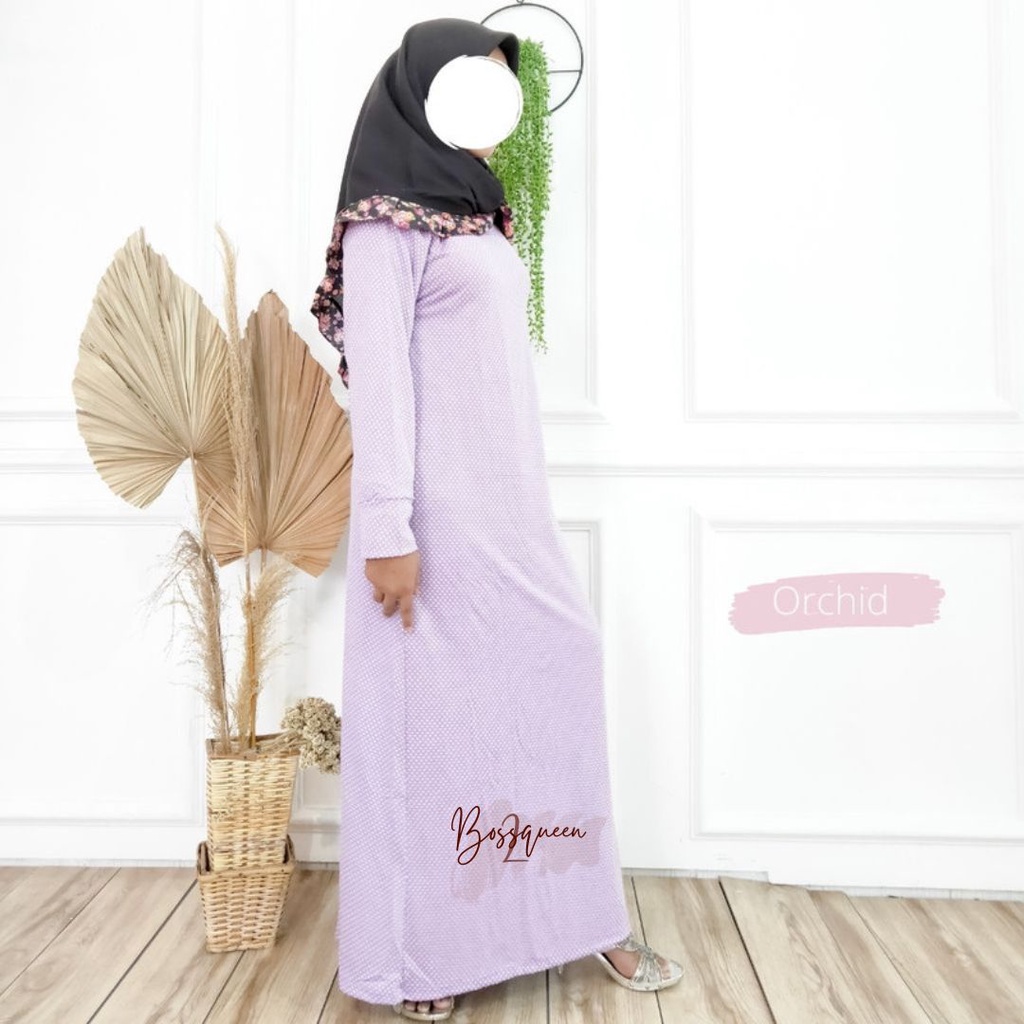 INNER GAMIS MOTIF POLKADOT TANGAN PANJANG / GAMIS WANITA / BUSANA MUSLIM