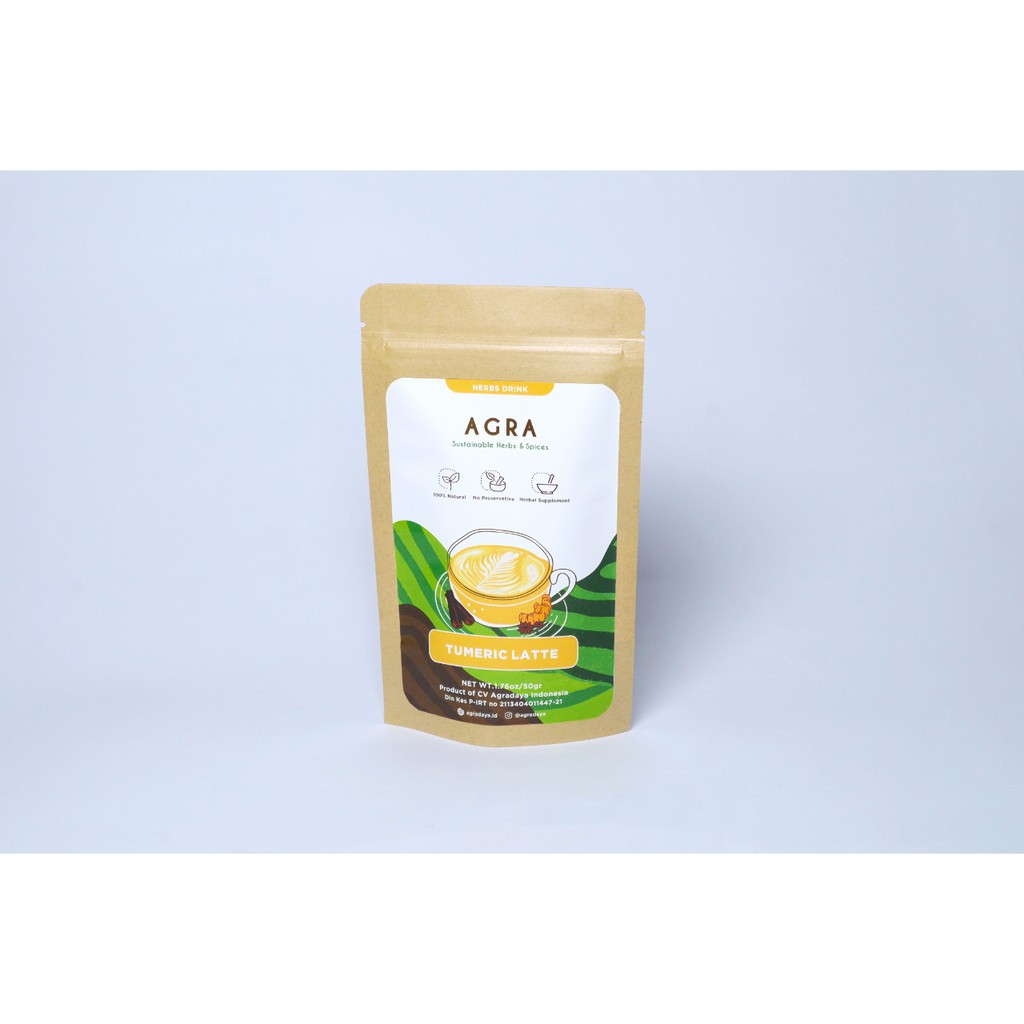 

Latte Kunyit (Turmeric Latte) Asli Organik Tanpa Pemanis