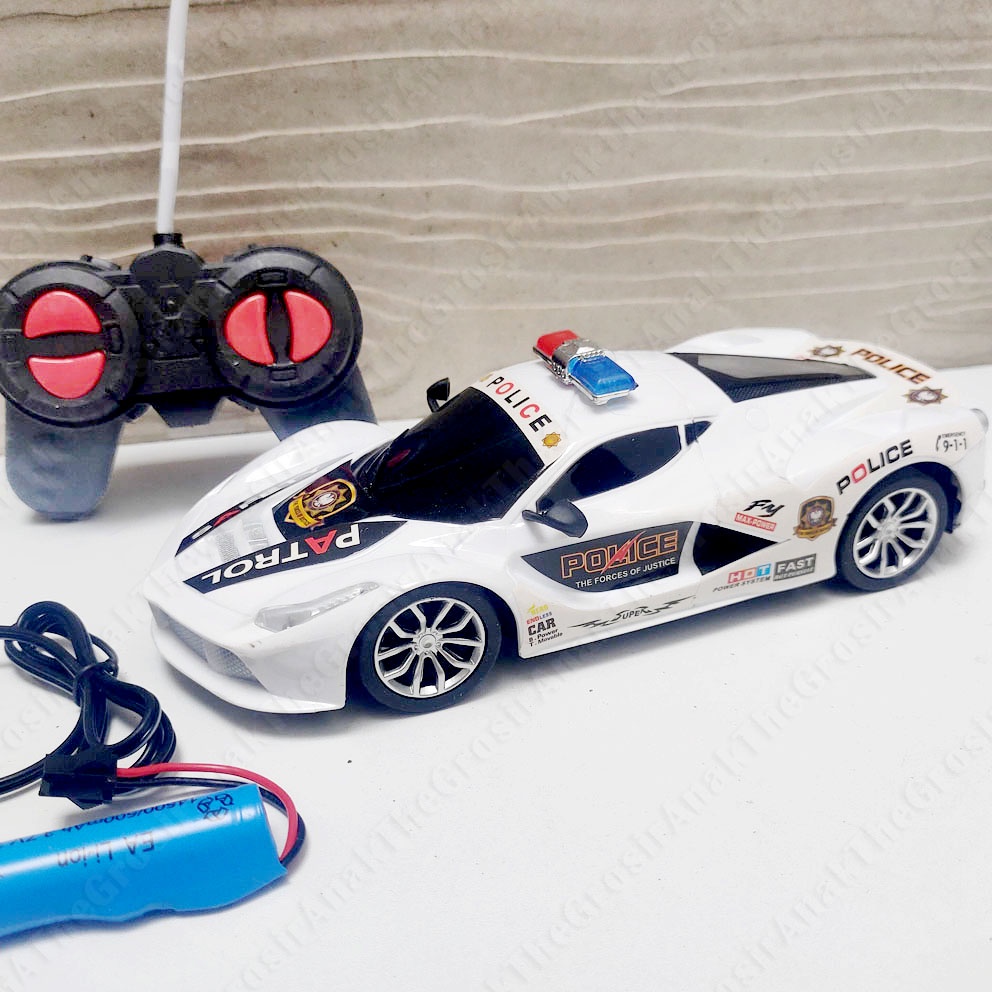 POLICE SUPER CAR RC MAINAN MOBIL POLISI REMOTE BATERAI CHARGER