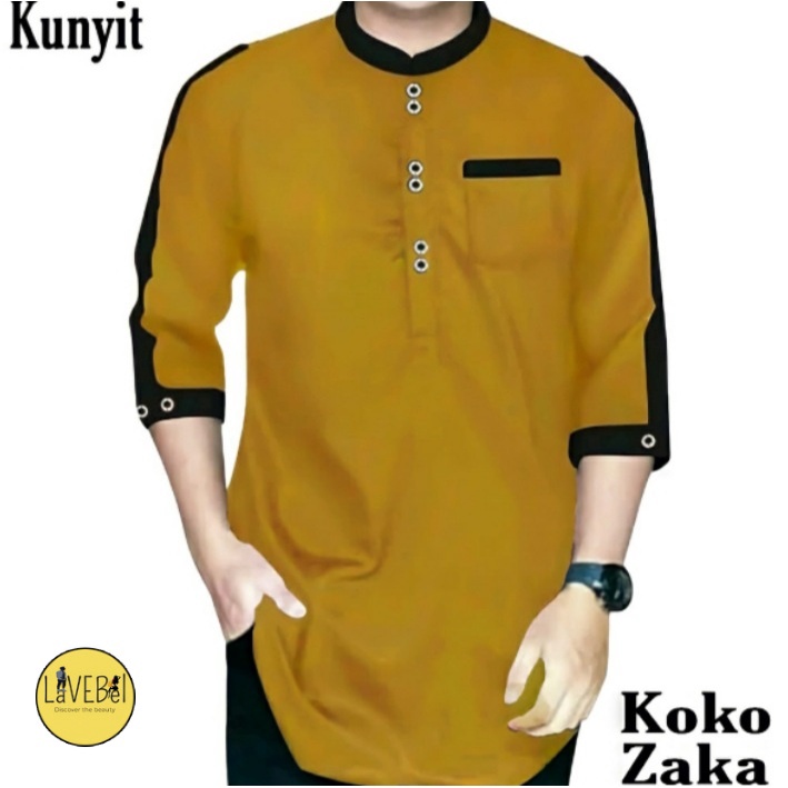 LVB Baju Koko ZAKA /TERBARU 2021/Qurta Tojiro/Koko Lengan 3/4/Baju Muslimin Jumbo/Atasan Muslim Pria/GRATIS ONGKIR CASHBACK COD/ LAVEBEL