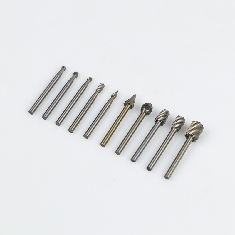 Taffware Mata Bor Tungsten Carbide Cone Spiral 10 PCS - GJ0106 - Silver