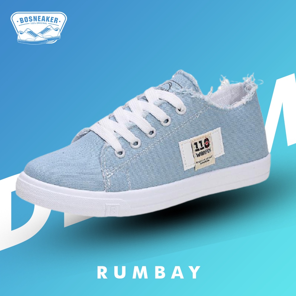 Sneakers Wanita Denim Levis Jeans Sepatu Cewek Rumbay Putih Biru Hitam Murah Bisa COD Original - 710