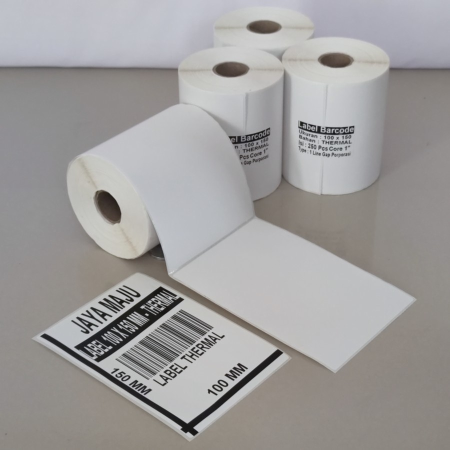 LABEL BARCODE 100 X 150 100X150  LABEL BARCODE THERMAL DIRECT THERMAL 100 x 150 100x150 ISI 250PCS