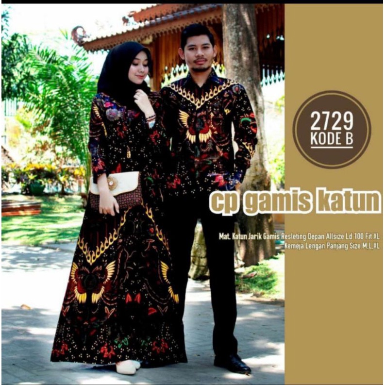 Maura Couple - Sania Ruffle Batik Couple Ori Ndoro Jowi kupu kuning