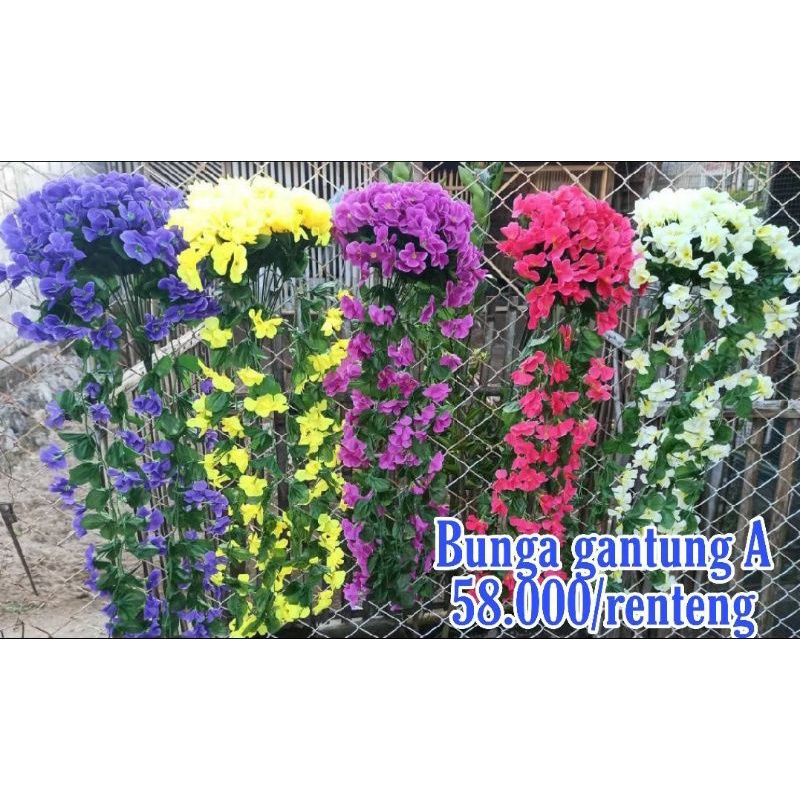 Bunga Tempel Bunga Artifisial Hiasan Dinding Tempel