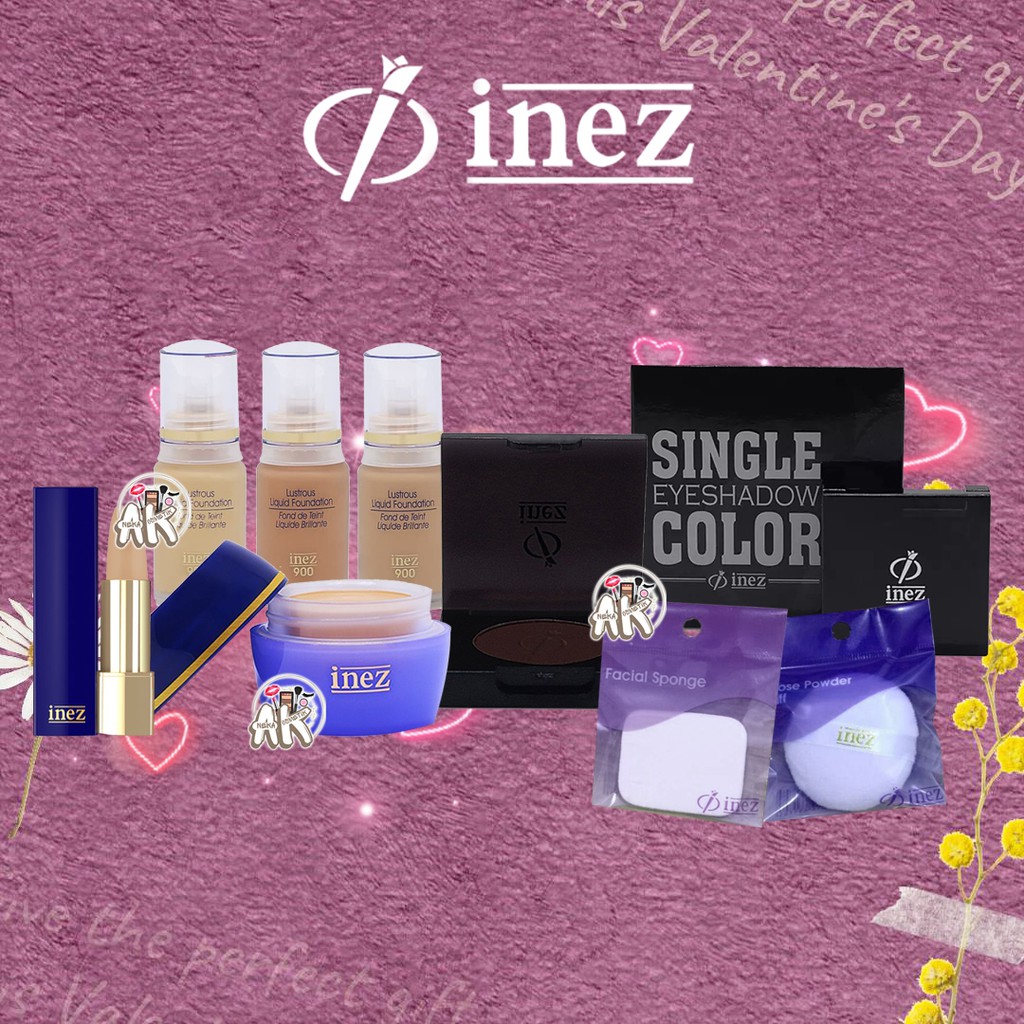 INEZ CONCEALING/CORRECTING CREAM/LIQUID FOUNDATION/SINGLE EYESHADOW/FACIAL PUFF/LOOSE POWDER