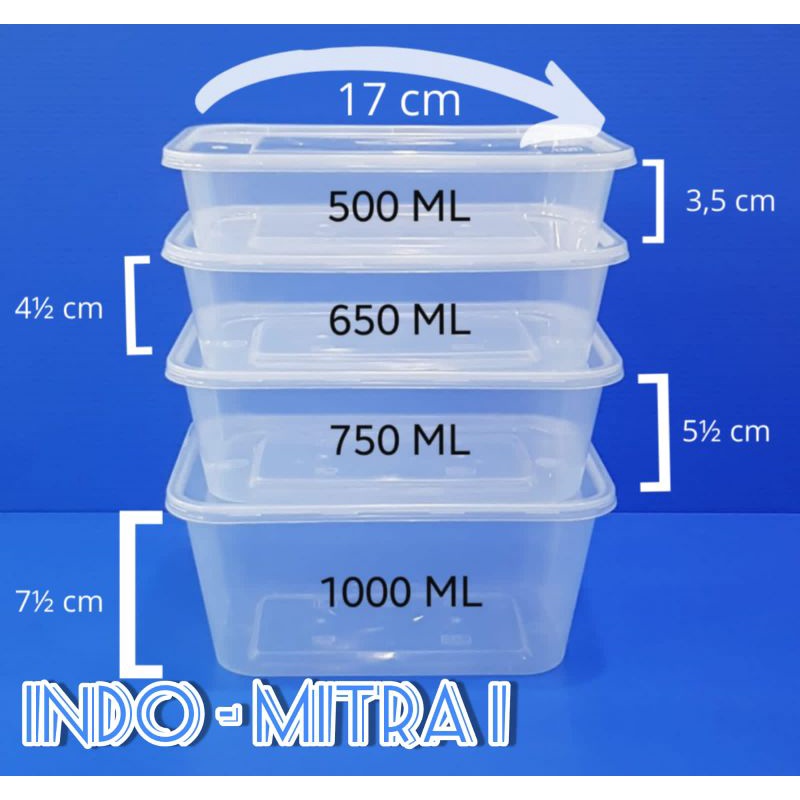 Tinwall food countainer /kotak makanan ( 25set) ukuran 500 ml