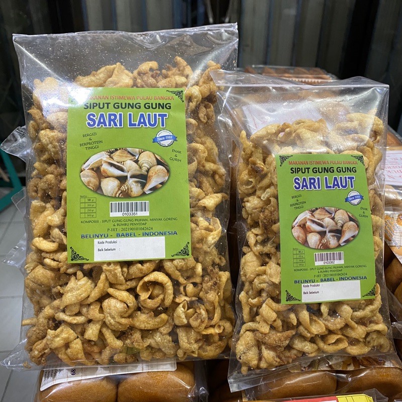 

Snack Siput Gung Gung Bangka Cap Sari Laut - Snack Bangka - Cemilan Bangka - Makanan Bangka