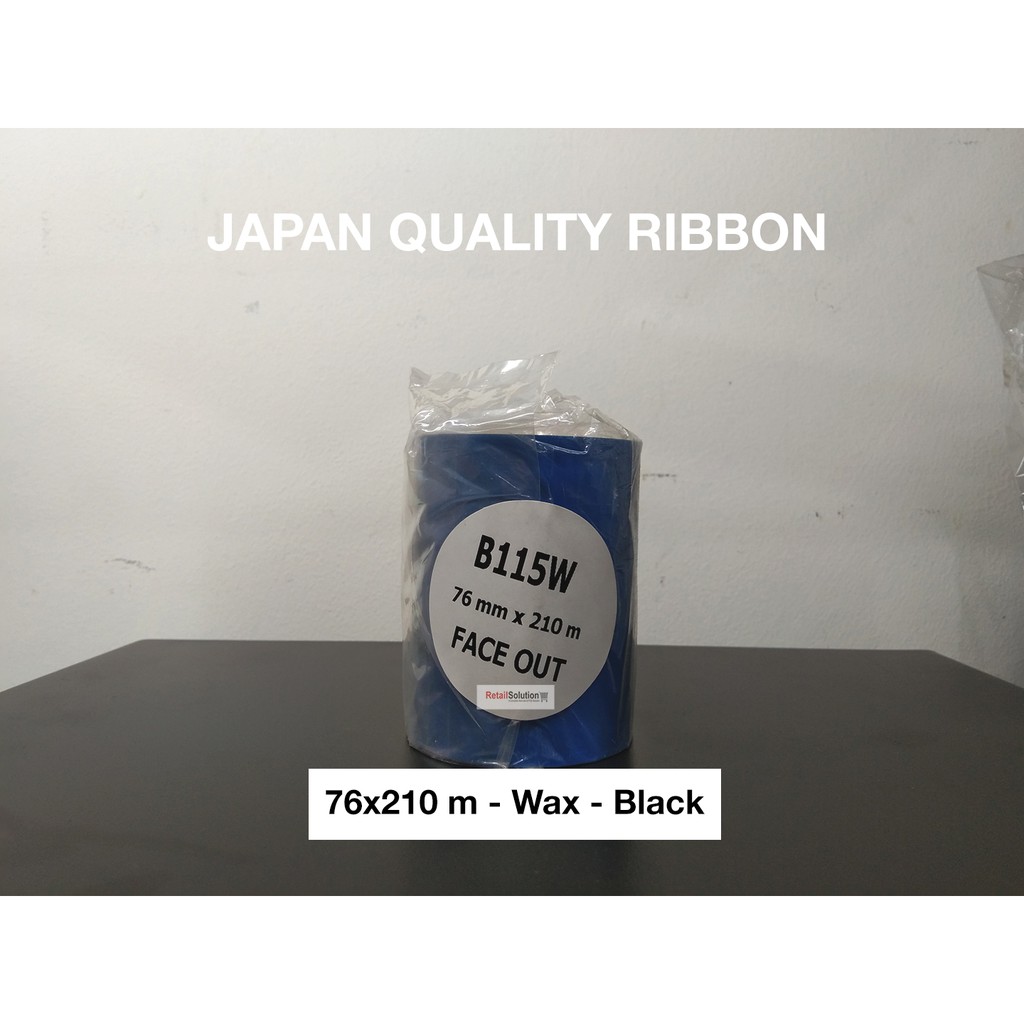 Ricoh B115W 76x210 m Wax Black - Ribbon Printer Barcode Label