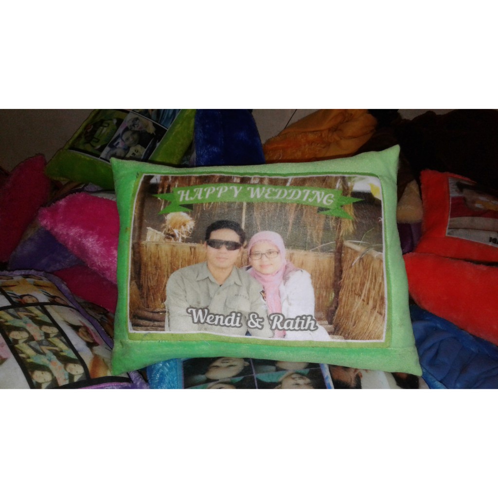 Bantal Foto Custom Standar Bantal Tidur 40x60 Cm Bahan Velboa