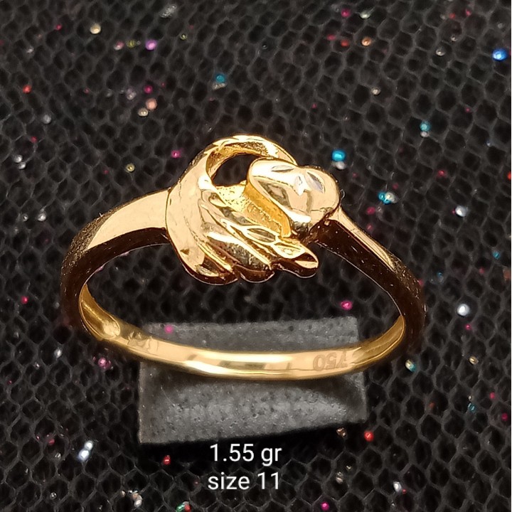 Cincin Emas 17K - 1.55 gr Kadar 750 - 801