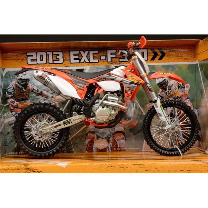 GROSIR - DIECAST MINIATUR MOTOR CROSS TRAIL KTM 350 EXC-F 2012 FACTORY DHL