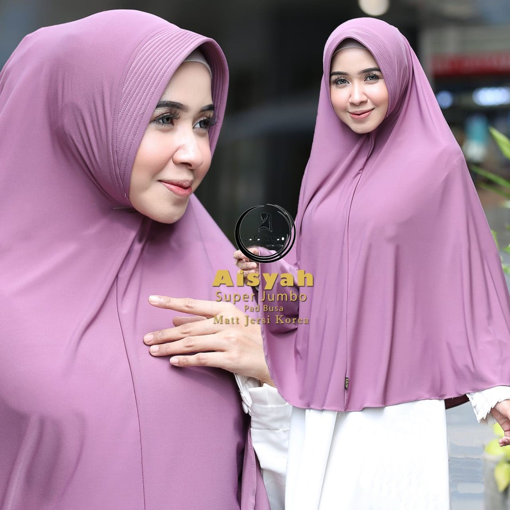 HIJAB BERGO JUMBO JILBAB INSTAN AISYAH XL KERUDUNG JUMBO JERSEY TERMURAH SAFA HIJAB