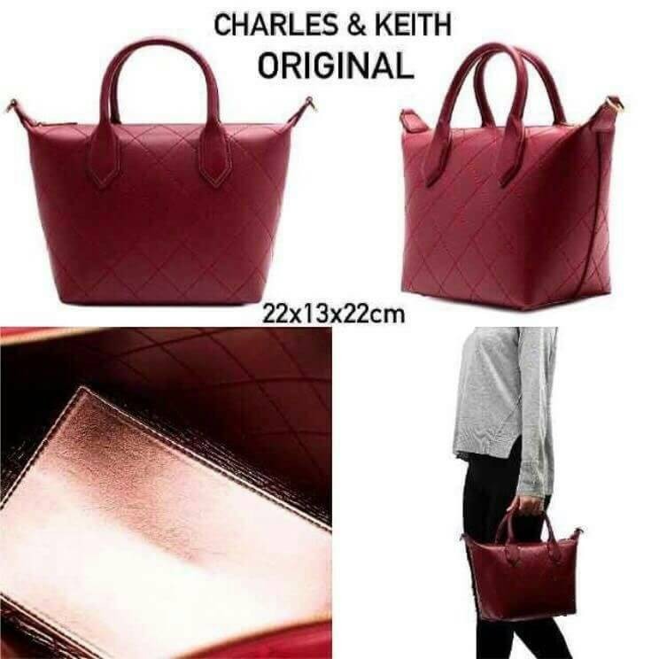 SALE - - TAS CHARLES AND KEITH CASUAL SHOPPER ORIGINAL