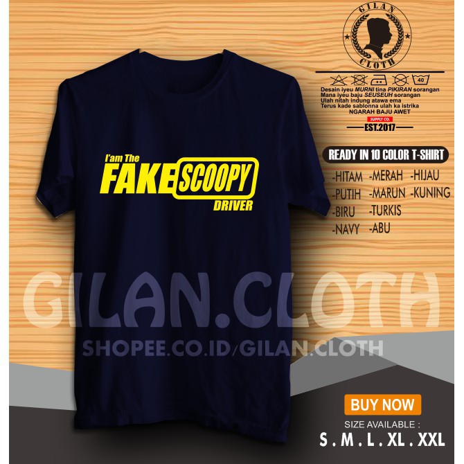 Terlaris Baju Kaos Motor I Am The Fake Scoopy Driver Kaos Otomotif Terbaru Katasix Cloth Shopee Indonesia