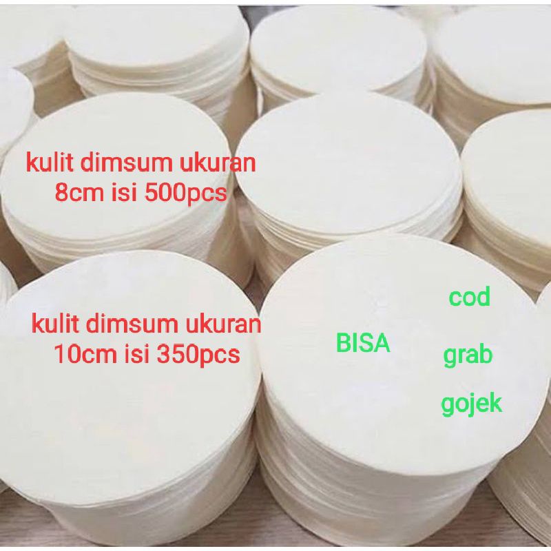 

kulit dimsum tipis bulat kenyal dan tidak lengket isi 500pcs