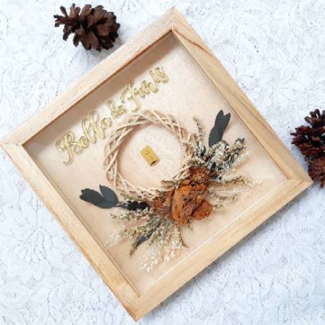 Download Figura 3d Frame 3d Scrapbook Dried Flower Gift In Frame Mahar In Frame Shopee Indonesia