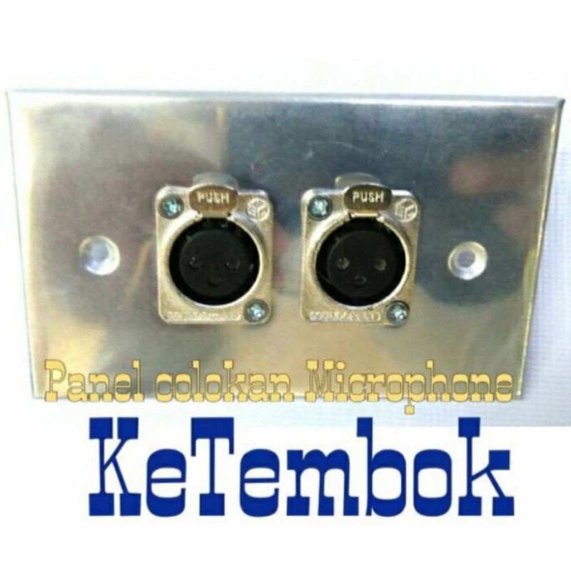 Colokan microphone dua input tanam ketembok