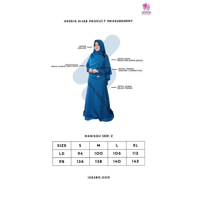 MANISQU SERI 2 BIRU TOSCA By ADZKIA HIJAB
