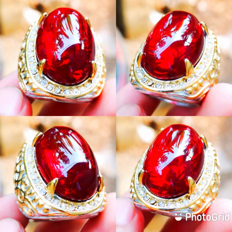 Batu Permata Merah Siam Bangkok Jumbo Top red Colour