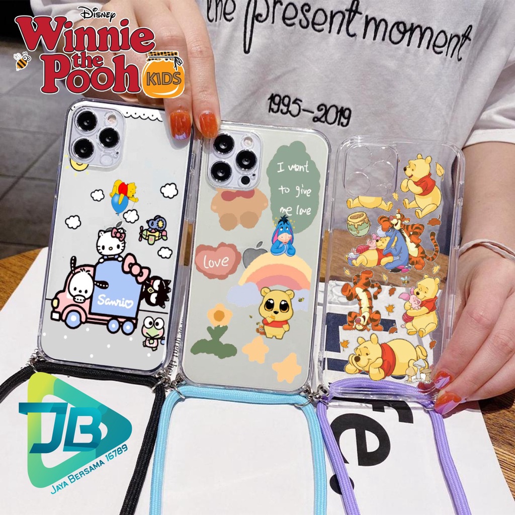 SOFTCASE SLINGCASE LANYARD BENING WINNIE THE POOH OPPO VIVO XIAOMI SAMSUNG REALME IPHONE JB4803