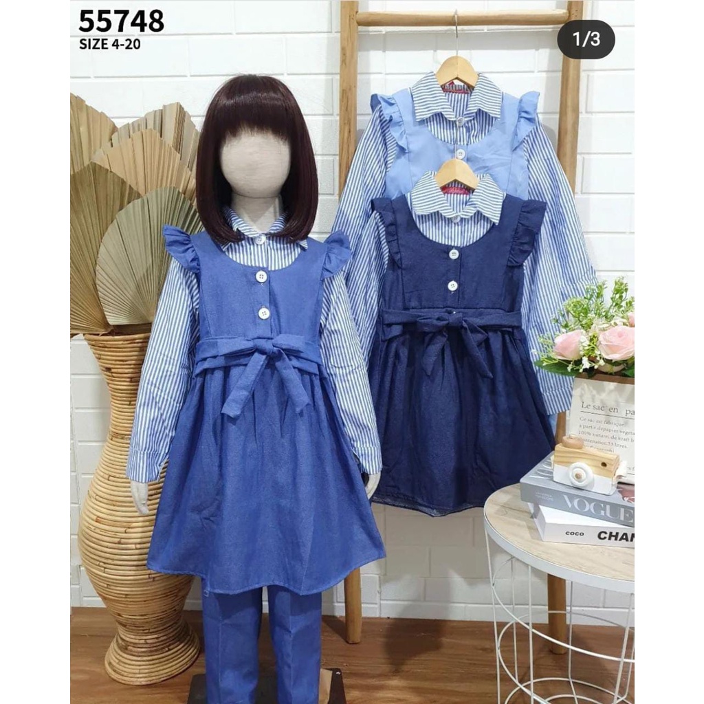 one set denim catherine kids