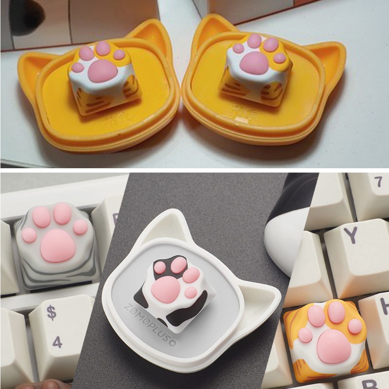 Btsg Soft Silica Artisan for Paw Custom Kartun Keycap Keycaps Untuk Cherry MX Swit