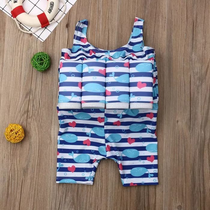 baju renang anak laki-laki dan perempuan dgn pelampung usia 1-5 tahun