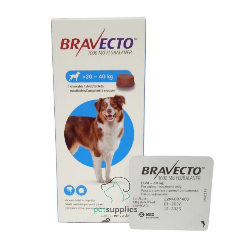 Obat kutu anjing BRAVECTO ukuran 20-40 kg