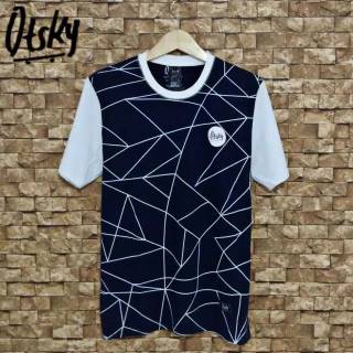 Baju kaos distro otsky  bergaris terbaru Shopee Indonesia