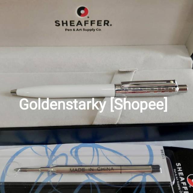 

Paket 1 Klik: 1pcs Sheaffer Sentinel Signature White CT Ballpoint + 1pcs Refill Balpoint