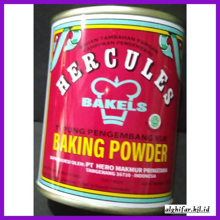 

Redwop-Gnikab- Baking Powder Double Acting Hercules 110G | Pengembang Kue Hercules -Hallall.