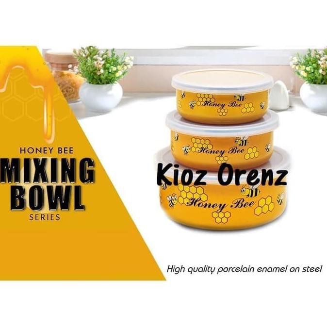 Sale Rantang Honey Bee Isi 3 Pcs Rantang Enamel Maspion Mixing Bowl Set