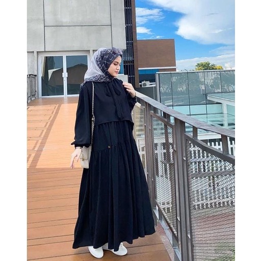 GF02 ~ YOANE MAXI Fashion Muslim Dress Gamis Pakaian Muslimah Wanita Menyusui Baju Terbaru Busana Muslim Modern Kekinian