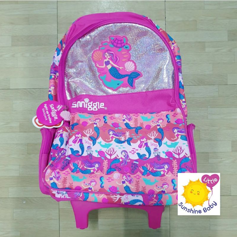 Smiggle Trolley Bag Mermaid Pink - Troli Smiggle Mermaid Ori - Readystock