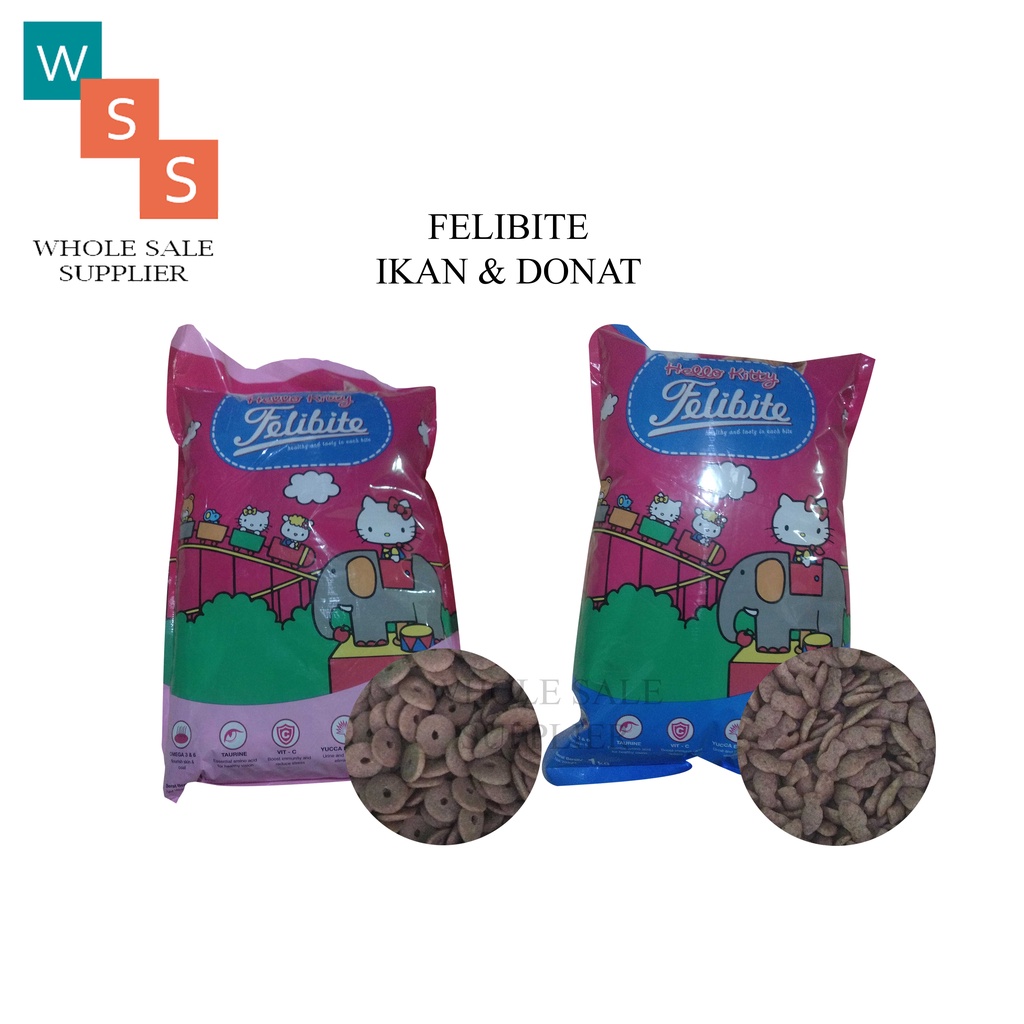 MAKANAN KUCING FELIBITE TUNA KITTEN ADULT IKAN &amp; DONAT 1KG