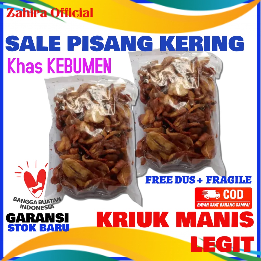 Jual Cemilan Kripik Sale Pisang Kering Khas Kebumen Keripik Saleh Pisang Kemasan Gram