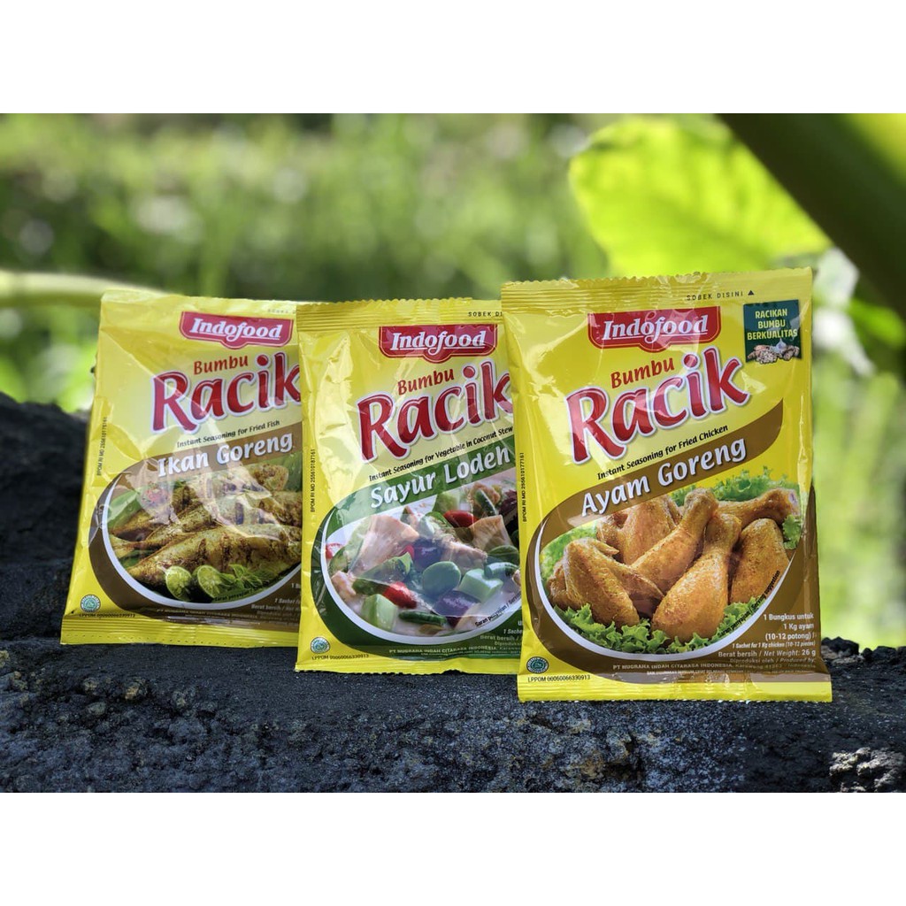 

Indofood Bumbu Racik Sayur Lodeh - Ikan Goreng - Ayam Goreng