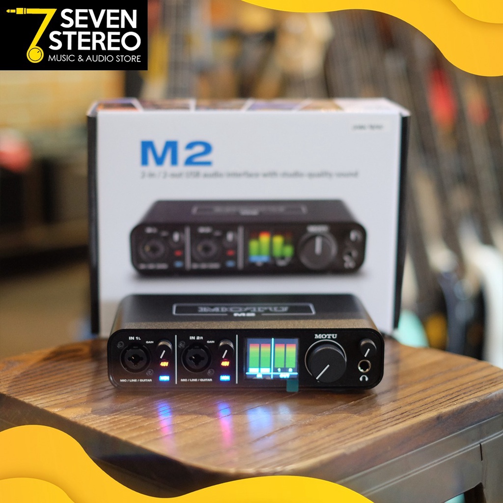 MOTU M2 - 2 in 2 out Audio Interface Type C with ESS Sabre32 Ultra DAC - Soundcard