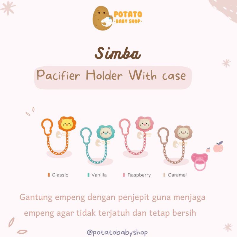 Simba - Pacifier With Chain Holder Gantungan Empeng