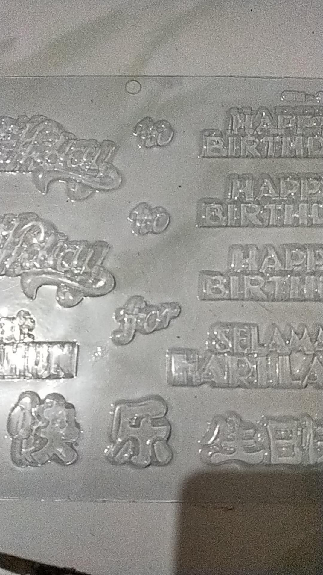 Cetakan Coklat Happy Birthday Cetakan Mika Ucapan