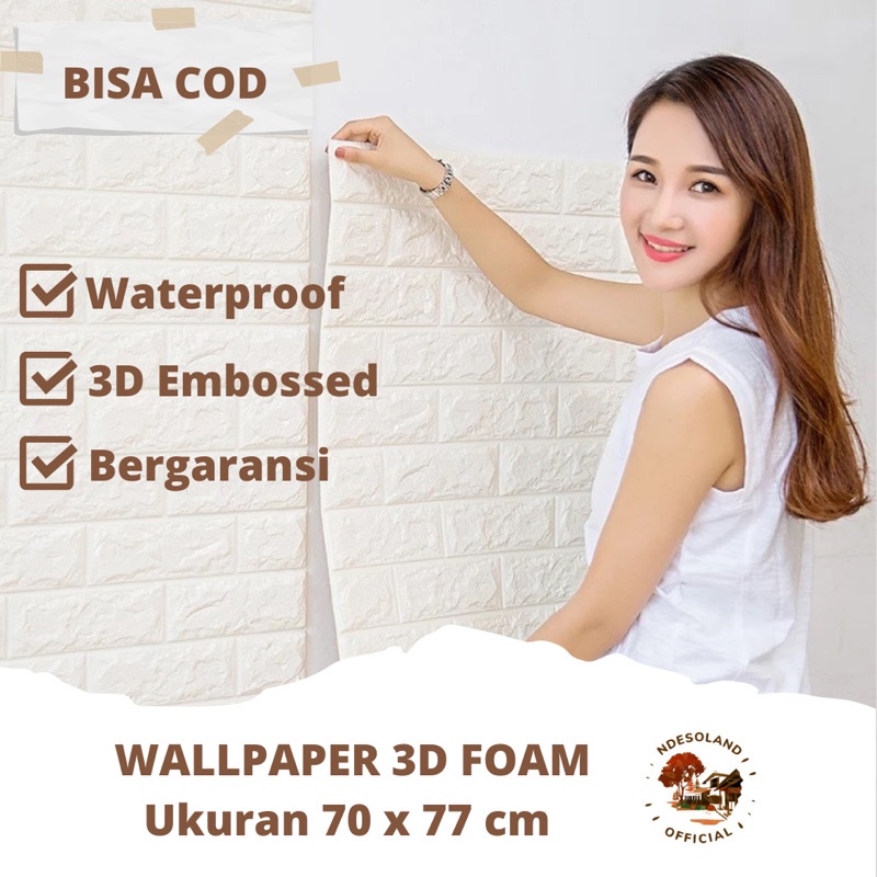 Wallpaper Dinding Foam 3D / Stiker Wallpaper Dinding Mini Dekorasi  / Wallpaper 3D Foam Border List 