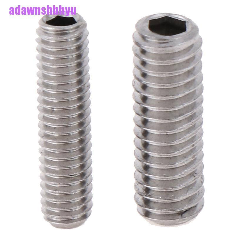 50 Pcs / Set Sekrup Hex Socket Tanpa Kepala Bentuk Cekung Bahan Stainless Steel M3 M4