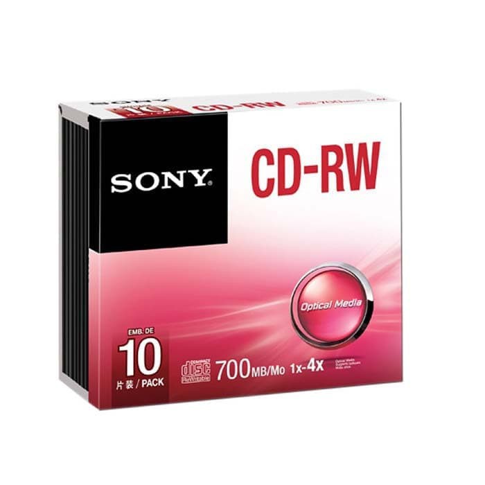 (Jual Satuan) CD-RW Sony Single Pack 700MB Slim Case