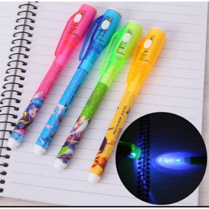 

3 pcs Pulpen contek sinar uv/ Pulpen contek sinar / Pulpen Ajaibe contek tinta Rahasia magic